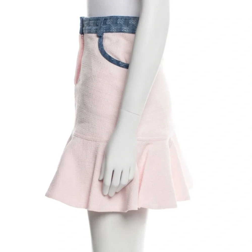 Sandro denim and pink tweed skirt nwt XS - Picture 7 of 13